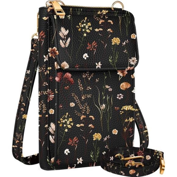 NEW Floral Crossbody Cell Phone Purse - Picture 1 of 5